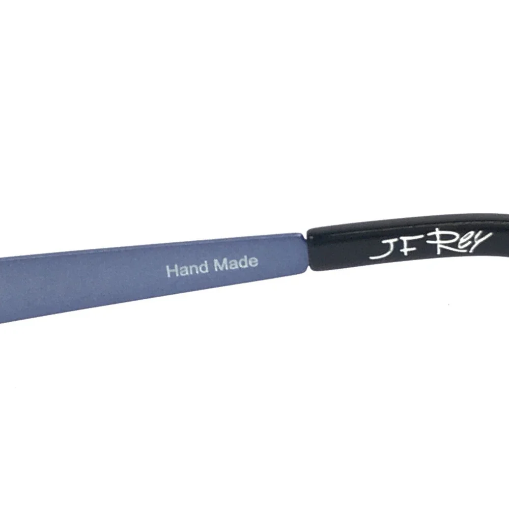 J.F. Rey Eyeglasses Frames JF2565 2110 Matte Ice Blue White Semi Rim 56-16-120